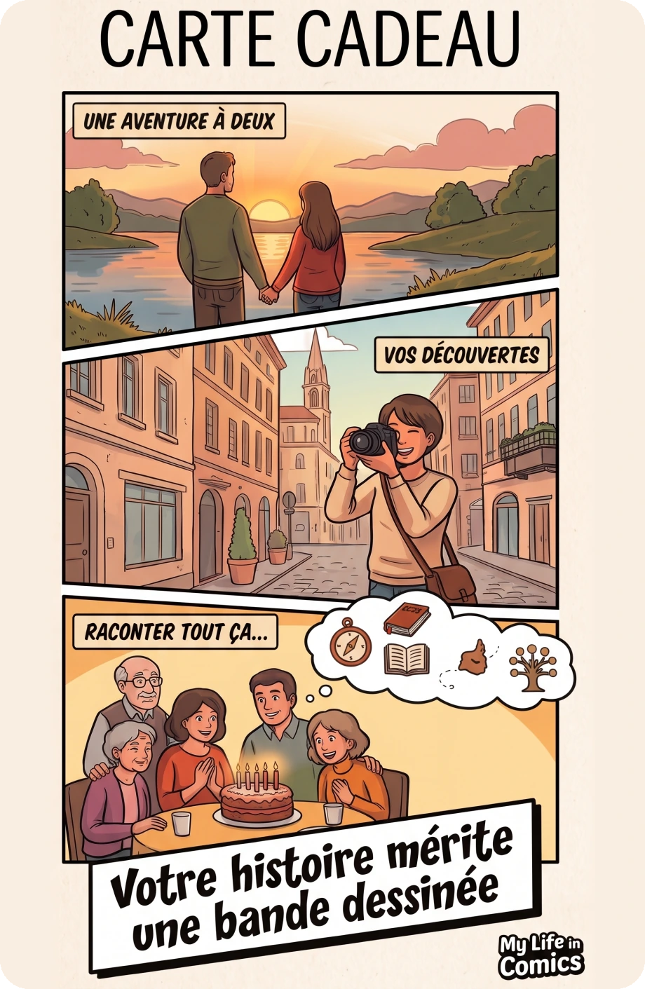 Recto de la carte cadeau My Life in Comics